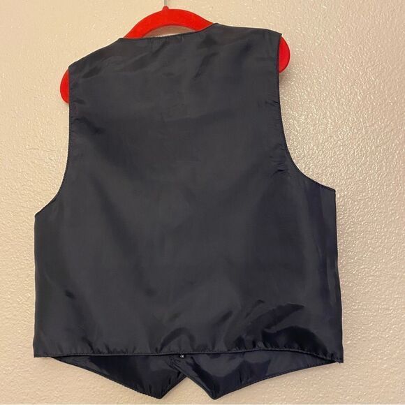 Boys kids youth Navy blue pin stripe formal dress up vest suit Jacket size 6 - Picture 2 of 6